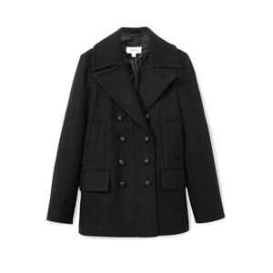 New Reiss Black Double-Breasted Coat